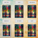 Silhouette Forest Landscape, Framed Canvas Print, Pop Art Minimalist Landscape Art