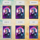 Grunge / Cyberpunk Synthwave Odin Movie Poster Art, Norse Mythology, Wall Art, Framed Canvas Print, Futuristic Portrait of Odin