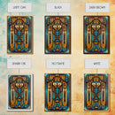 Midcentury modern Wall art, Framed Canvas Print, Art Deco, Patterns art, Gold & blue art, Living room art, Abstract art, Antique painting
