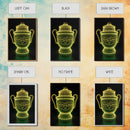 3D Trophy Wall Decor, Yellow Art Print, Glowing Art, Minimalist Print, Wall Decor, Canvas Print, Wall Art, Framed Canvas