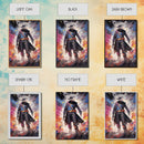 Cosmic Cyberpunk Cowboy Graffiti Art, Framed Canvas Print