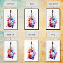 Rock N Roll Art, Classic Electric Guitar Print, Studio Gift, Musician Gift, Music Wall Art, Framed Canvas Print, Rock And Roll