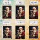 Santa Claus And His Chihuahua, Christmas Wall Art, Christmas Dog, Winter Wall Art, Santa Decor, Santa Art Print, Farmhouse Christmas