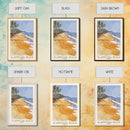 Alappuzha Beach, India Watercolor Print, Vacation Gift, India Wall Art, Beach Painting, Beach Decor, Large Wall Art, Wood Frame Art
