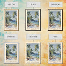 Saint Lucia Island, Saint Lucia Watercolor Print, Vacation Gift, Saint Lucia Wall Art, Beach Painting, Beach Decor, Large Wall Art, Wood Frame Art