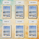 Álftanes Beach, Iceland Watercolor Print, Vacation Gift, Iceland Wall Art, Beach Painting, Beach Decor, Large Wall Art, Wood Frame Art