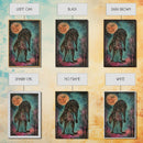 Halloween Spooky Full Moon Werewolf Framed Canvas Print, Wall Art, Living Room Decor, Halloween Decoration, Scary Wall Hanging, Haunted Art
