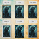Black Cat with Piercing Eyes Against Full Moon | Halloween Wall Art | Spooky Home Decor | Creepy Black Cat Painting | Framed Canvas Print