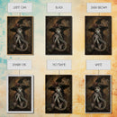 Mysterious Witch Holding Snake, Framed Canvas Print, Gothic Witch Art, Dark Fantasy Decor, Witch and Serpent, Halloween Accessories