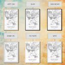 Hong Kong Street Map, China Map, Asia City Map Art, Minimalist Art, Wall Art, Canvas Print, Wanderlust Gift, Home Office Art, Travel Art
