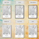 Munich Street Map, Germany Map, Europe City Map Art, Modern Art, Wall Art, Canvas Print, Dorm Wall Décor, Holiday Gift, Travel Wall Print