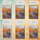 Serene Desert Sunset Landscape, Tranquil Wall Art for Living Room or Bedroom, Framed Canvas Print for Home Decor