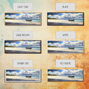 Tropical Shipwreck Island - Framed Canvas Print -Panoramic Beach Art - Blue sky and blue ocean art - nautical sailing decor