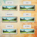 Yosemite National Park Panoramic California Travel Art, National Park Print, Minimalist Travel Art, Midcentury Modern Style Landscape
