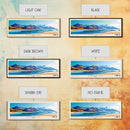 Cavancha, Chile Panoramic Print, Vacation Gift, Chile Wall Art, Beach Painting, Beach Decor, Large Wall Art, Wood Frame Art