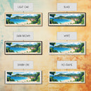 Grand Anse, Grenada Panoramic Print, Vacation Gift, Grenada Wall Art, Beach Painting, Beach Decor, Large Wall Art, Wood Frame Art