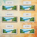 Santa Teresa, Costa Rica Panoramic Print, Vacation Gift, Costa Rica Wall Art, Beach Painting, Beach Decor, Large Wall Art, Wood Frame Art