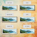 Ölüdeniz, Turkey Panoramic Beach Print, Vacation Gift, Turkey Wall Art, Framed Canvas Print, Framed Beach Painting