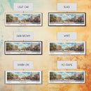 Columbia South Carolina Panoramic Watercolor Painting Framed Canvas Print, Travel Poster Art, Urban Cityscape, Living Room Decor, Wall Hanging, Office Art, Southern Charm Gift
