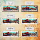 Baton Rouge Louisiana Panoramic Painting Framed Canvas Print, Mid Century Modern Art, Pop Art Style, Travel Poster, Wall Art Decor