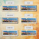 Birmingham Alabama Panoramic Painting, Mid Century Modern Framed Canvas Print, Retro Pop Art Travel Poster, Office Wall Art, City Print