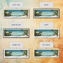 Cape Coral Florida Panoramic Painting, Mid Century Modern Framed Canvas Print, Retro Pop Art Travel Poster, Home Decor, City Print