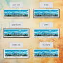 Centennial Colorado Panoramic Painting, Mid Century Modern Framed Canvas Print, Retro Pop Art Travel Poster, Office Wall Art Decor, City Art