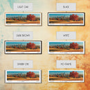 Kansas City Kansas Panoramic Wall Art, Mid Century Modern Framed Canvas Print, Retro Pop Art Travel Poster, Office Wall Art