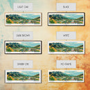 Provo Utah Panoramic Painting, Mid Century Modern Framed Canvas Print, Retro Pop Art Travel Poster, City Art, Office Wall Decor, Living Room Art