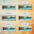 Louisville Kentucky Panoramic Wall Art, Mid Century Modern Framed Canvas Print, Retro Pop Art Travel Poster, Office Decor, Living Room Art