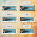 St. Petersburg Florida Panoramic Painting, Mid Century Modern Framed Canvas Print, Retro Pop Art Travel Poster, Cityscape, Home Decor, Office Wall Art