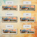 Nalchik Russia Panoramic Travel Poster, Framed Canvas Print or Metal Wall Art, Travel Art, Home Decor, Panoramic Painting, Midcentury Art