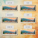 Prato Italy Panoramic Travel Poster, Framed Canvas Print or Metal Wall Art, Travel Art, Home Decor, Panoramic Painting, Midcentury Art