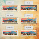 Vladikavkaz Russia Panoramic Travel Poster, Framed Canvas Print or Metal Wall Art, Travel Art, Home Decor, Panoramic Painting, Midcentury Art