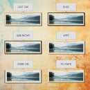 Allegheny Reservoir New York Panoramic Framed Canvas Print, Lake House Decor, Abstract Landscape, Travel Poster, Modern Wall Art, Calm Waters