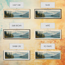 Bear Lake Alaska Framed Canvas Print, Panoramic Lake House Decor, Scenic View, Travel Poster, Rustic Art, Water Reflection