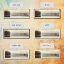 Brookville Lake Indiana Framed Canvas Print, Lake House Decor, Panoramic Wall Art, Travel Poster, Rustic Lake Painting, Nature Art