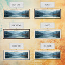 Burnsville Lake West Virginia Framed Canvas Print, Panoramic Lake House Decor, Wall Art, Travel Poster, Modern Lake Painting, Nature Art