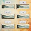 Clearwater Lake Framed Canvas Print, Lake House Art, Panoramic Travel Poster, Wide Wall Art, Modern Lake Painting, Home Decor