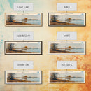 Dallas Lake Indiana Framed Canvas Print, Lake House Decor, Panoramic Wall Art, Travel Poster, Rustic Lake Painting, Home Decor