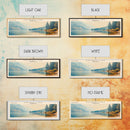 Kachess Lake Washington Framed Canvas Print, Lake House Art, Panoramic Wall Art, Travel Poster, Beautiful Lake Painting, Home Decor