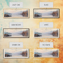 Lake Minchumina Framed Canvas Print, Lake House Decor, Panoramic Wall Art, Travel Poster, Serene Landscape Painting, Bedroom Decor