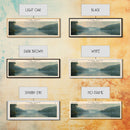 Lake Zoar Connecticut Framed Canvas Print, Lake House Decor, Panoramic Wall Art, Travel Poster, Landscape Painting, Living Room Decor