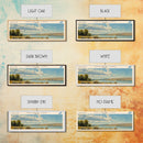 Malheur Lake Framed Canvas Print, Lake House Decor, Panoramic Wall Art, Travel Poster, Landscape Painting, Contemporary Art