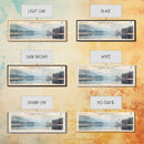 Mosquito Lake Framed Canvas Print, Lake House Decor, Panoramic Wall Art, Travel Poster, Scenic Landscape Painting, Living Room Decor