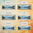 Nunavakpak Lake Framed Canvas Print, Lake House Decor, Panoramic Wall Art, Travel Poster, Scenic Landscape Painting, Contemporary Art