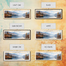 Stuart Lake Panoramic Wall Art, Framed Canvas Print, Lake House Decor, Travel Poster, Scenic Landscape Painting, Living Room Decor