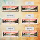 Alice Lake Idaho Framed Canvas Print, Panoramic Wall Art, Midcentury Modern, Pop Art, Travel Poster, Lake House Decor