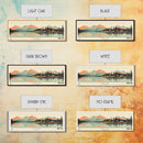 Bear Lake Southwest Alaska Framed Canvas Print, Panoramic Wall Art, Midcentury Modern, Pop Art, Travel Poster, Scenic Bedroom Art, Living Room Decor