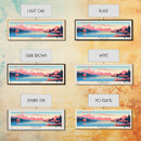Bolton Lakes Connecticut Framed Canvas Print, Panoramic Wall Art, Midcentury Modern, Pop Art, Travel Poster, Scenic Living Room Art, Lake House Decor